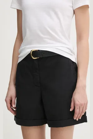 Tommy Hilfiger Szorty damskie kolor gładkie high waist WW0WW42457