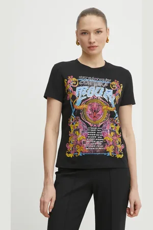 VERSACE T-shirt bawełniany damski kolor 78HAHC03 CJ01C