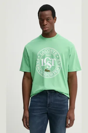 Lacoste T-shirt bawełniany męski kolor z nadrukiem TH2753