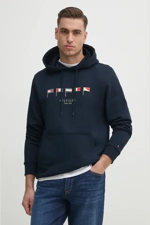 Tommy Hilfiger Bluza bawełniana męska kolor z kapturem z aplikacją MW0MW38666