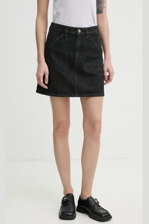 Filippa K Spódnica jeansowa kolor mini rozkloszowana 31226