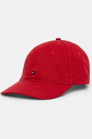 Tommy Hilfiger Czapka z daszkiem bawełniana kolor gładka AW0AW17131