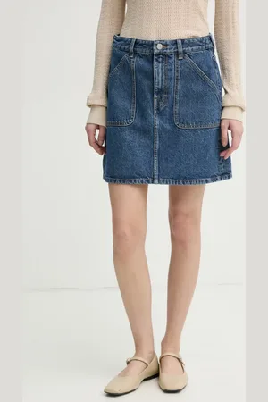 Filippa K Spódnica jeansowa kolor mini rozkloszowana 31375