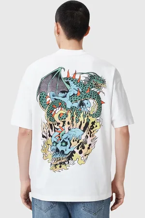 AllSaints T-shirt bawełniany WRITHER męski kolor z nadrukiem M020PC