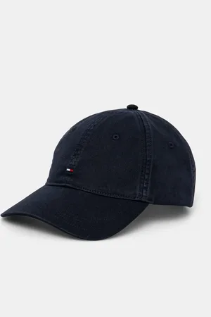 Tommy Hilfiger Czapka z daszkiem bawełniana kolor gładka AW0AW17131