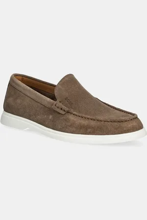 HUGO BOSS Mokasyny zamszowe Sienne męskie kolor 50543083