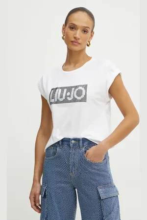 Liu Jo T-shirt bawełniany damski kolor VA5151.JS923