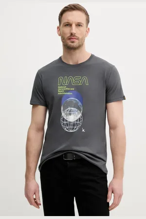 Alpha Industries T-shirt bawełniany męski kolor z nadrukiem 146510