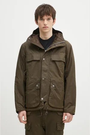 Barbour Kurtka Re-Engineered Durham Wax Jacket męska kolor brązowy przejściowa oversize MWX2332