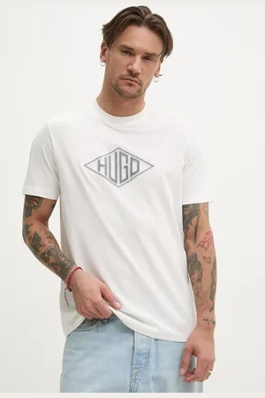 HUGO BOSS T-shirt bawełniany męski kolor z aplikacją 50534934
