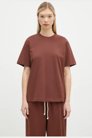 New Balance T-shirt bawełniany Athletics Jersey damski kolor WT41501ROK