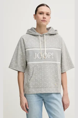 JOOP! Bluza damska kolor z kapturem wzorzysta 30046217