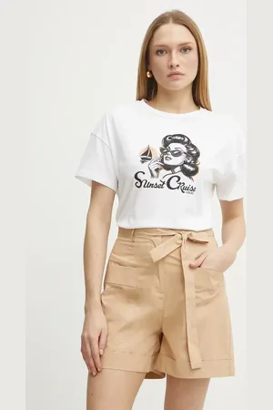 Liu Jo T-shirt bawełniany damski kolor WA5342.JS923