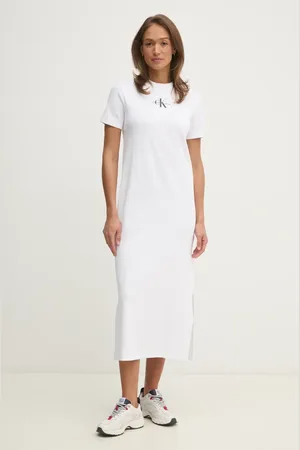 Calvin Klein Sukienka kolor maxi prosta J20J225543