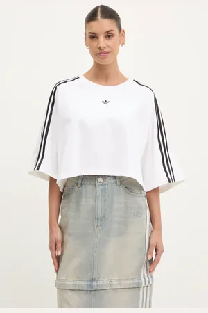 adidas T-shirt bawełniany BOXY TEE damski kolor JY8886