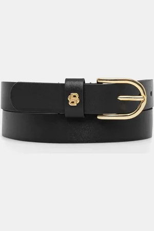 HUGO BOSS Pasek skórzany damski kolor 50536991
