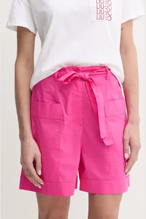 Liu Jo Szorty bawełniane damskie kolor gładkie high waist WA5175.T4853