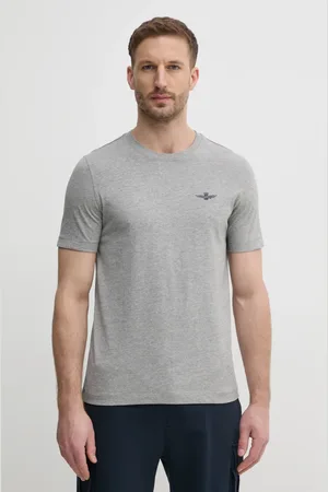 Aeronautica Militare T-shirt bawełniany męski kolor melanżowy TS2376J592