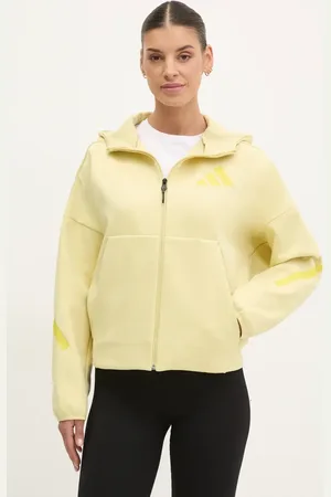 adidas Bluza Z.N.E. damska kolor z kapturem z nadrukiem JJ4753