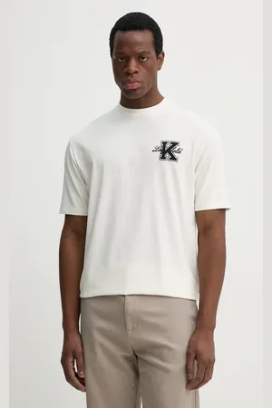 Karl Lagerfeld T-shirt bawełniany męski kolor z aplikacją 552221.755148
