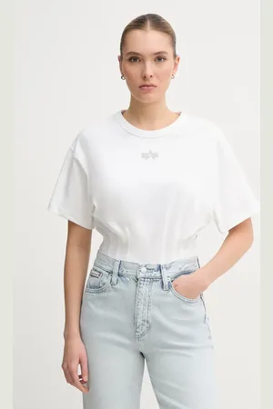 Alpha Industries T-shirt bawełniany Waisted damski kolor 148070