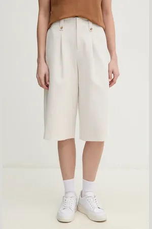 Calvin Klein Szorty damskie kolor gładkie high waist J20J225412