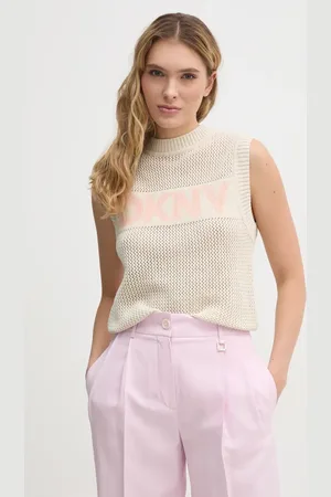 DKNY Kamizelka bawełniana damski kolor DJ5R0650