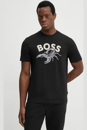 HUGO BOSS T-shirt bawełniany męski kolor z nadrukiem 50539196