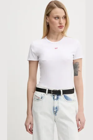 Diesel T-shirt bawełniany T-UNCUTIE-LONG-D T-SHIRT damski kolor A14962.0GRAI