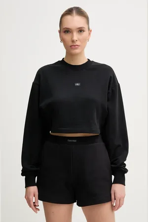 Calvin Klein Bluza bawełniana damska kolor gładka J20J225370