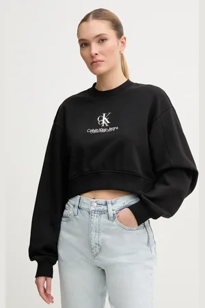 Calvin Klein Bluza bawełniana damska kolor z nadrukiem J20J225544