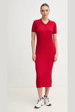 Pepe Jeans Sukienka PATRICIA kolor midi dopasowana PL953730