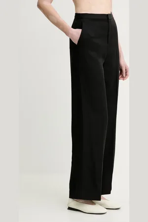 Isabelle Blanche Spodnie damskie kolor szerokie high waist IS25SS-P052-T004