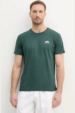 Alpha Industries T-shirt bawełniany męski kolor z nadrukiem 188505