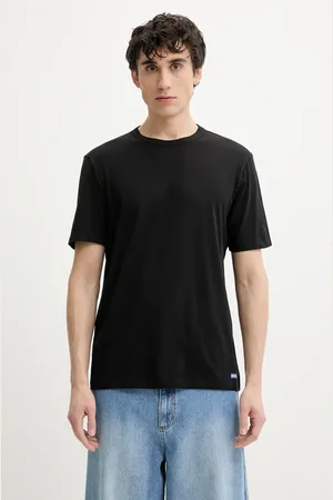 Hugo Blue T-shirt bawełniany 3-pack męski kolor multicolor gładki