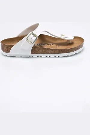 Birkenstock Japonki Gizeh 1005300 damskie kolor na płaskim obcasie 1005300-White