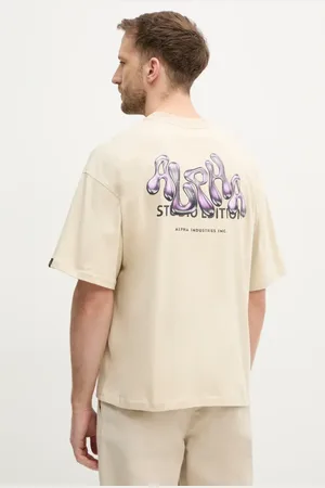 Alpha Industries T-shirt bawełniany Studio Edition BP T męski kolor z aplikacją 156553