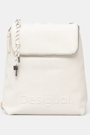 Desigual Plecak HALF HAMPTON ECRU damski kolor mały gładki 25SAKP45
