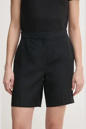 Calvin Klein Szorty z domieszką lnu kolor high waist K20K208380
