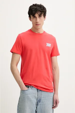 Tommy Hilfiger T-shirt bawełniany męski kolor gładki DM0DM21863