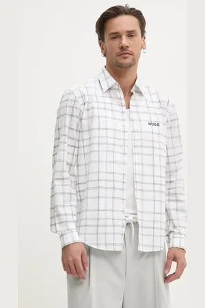 HUGO BOSS Koszula bawełniana męska kolor slim z kołnierzykiem klasycznym 50534286