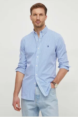 Ralph Lauren Koszula męska kolor slim z kołnierzykiem button-down