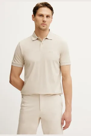 HUGO BOSS Polo bawełniane kolor gładki