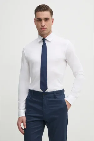 HUGO BOSS Koszula bawełniana męska kolor slim z kołnierzykiem klasycznym 50519748