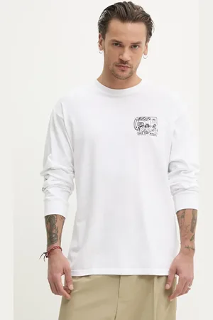 Vans Longsleeve bawełniany kolor z nadrukiem VN000M41WHT1