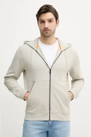 HUGO BOSS Bluza bawełniana męska kolor z kapturem gładka 50508578