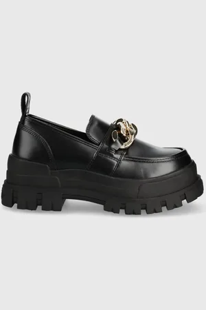 Buffalo Mokasyny Aspha Loafer Chain damskie kolor na platformie 1622093