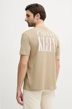 Calvin Klein T-shirt bawełniany męski kolor z nadrukiem J30J327473