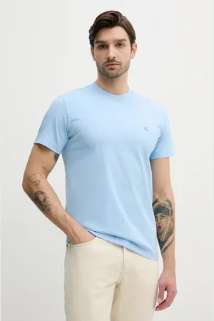 Calvin Klein T-shirt bawełniany męski kolor gładki J30J326683