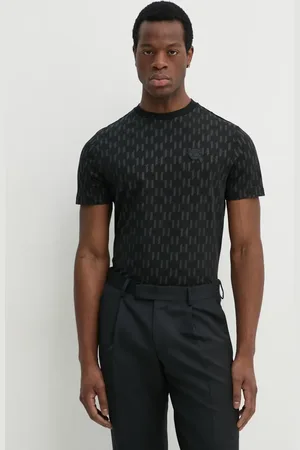 Karl Lagerfeld T-shirt bawełniany męski kolor wzorzysty 552251.755074